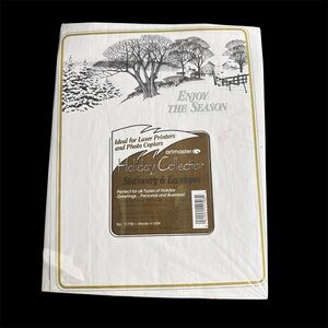 Artmaster Holiday Collection Stationery and Envelopes Winter Landscape Farmhouse